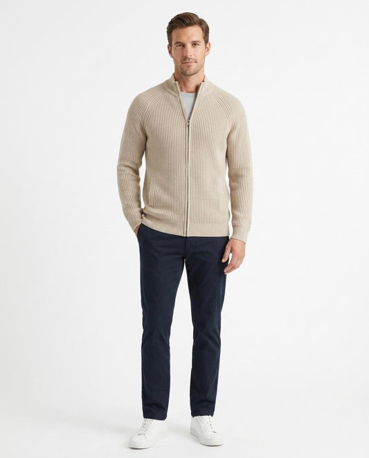 Nord Wear - Mefat | Ribbed Zip-Up Knit Cardigan Men