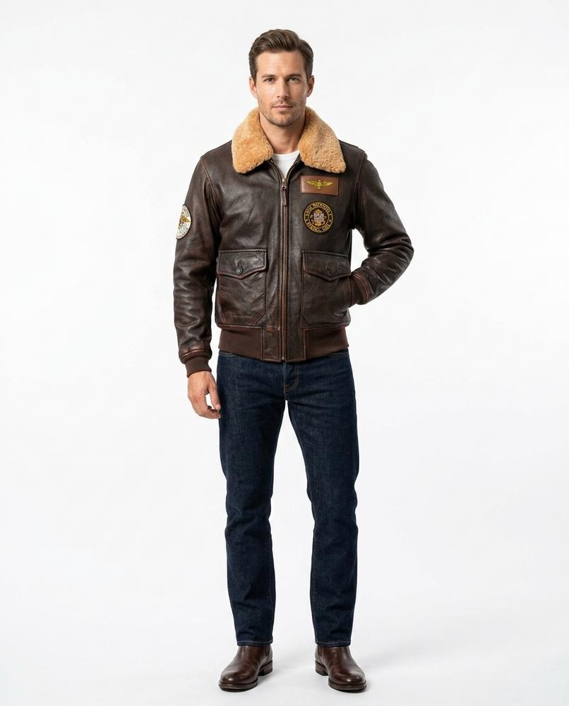 Nord Wear - Kesom | Patched Lined Leather Jacket Men