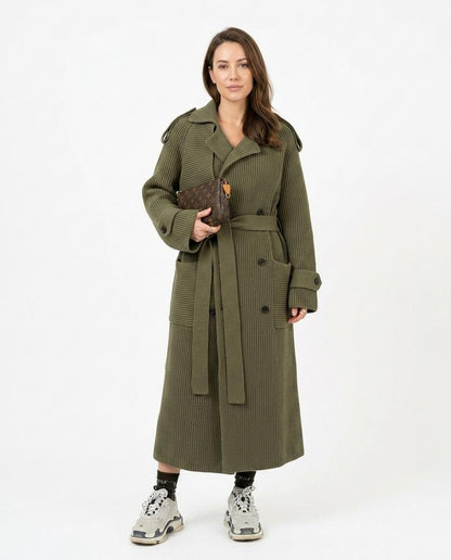 Nord Wear - Aozer | Rib-Knit Double-Breasted Coat Women