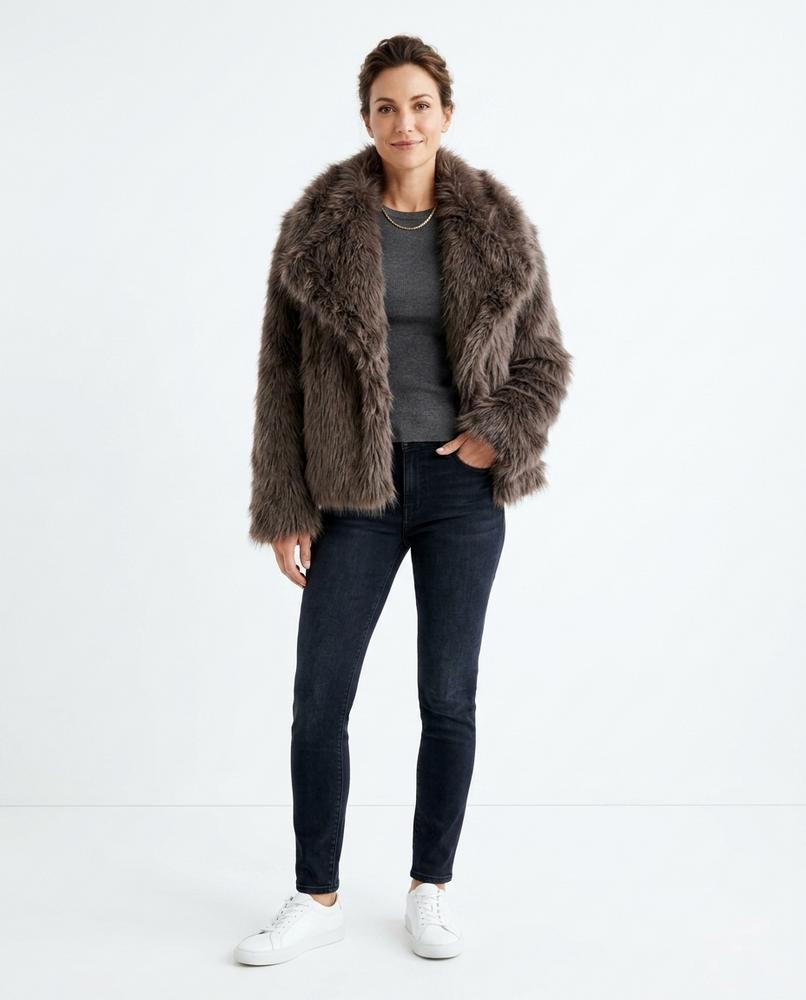 Nord Wear - Mumul | Faux Fur Lapel Collar Jacket Women