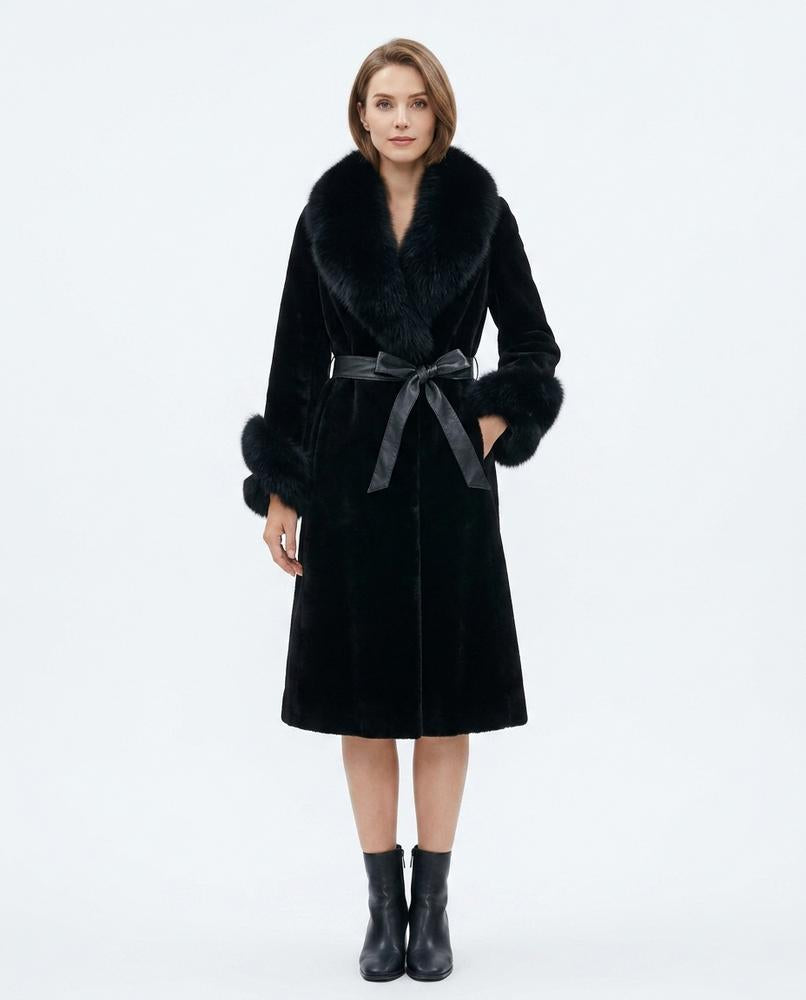Nord Wear - Denid | Fur-Trimmed Belted Coat Women