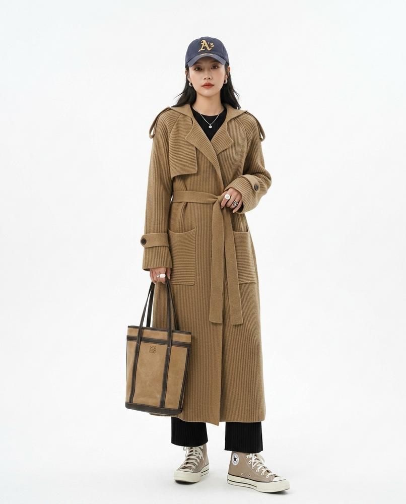 Nord Wear - Aozer | Rib-Knit Double-Breasted Coat Women