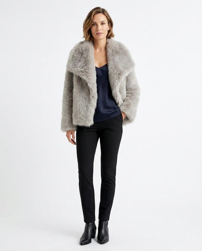 Nord Wear - Mumul | Faux Fur Lapel Collar Jacket Women