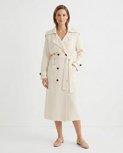 Nord Wear - Aozer | Rib-Knit Double-Breasted Coat Women