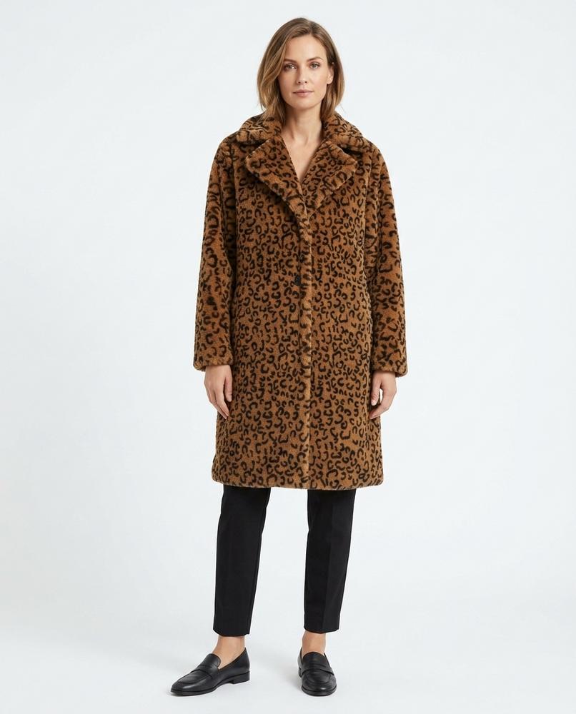 Nord Wear - Labok | Leopard Print Faux Fur Coat Women