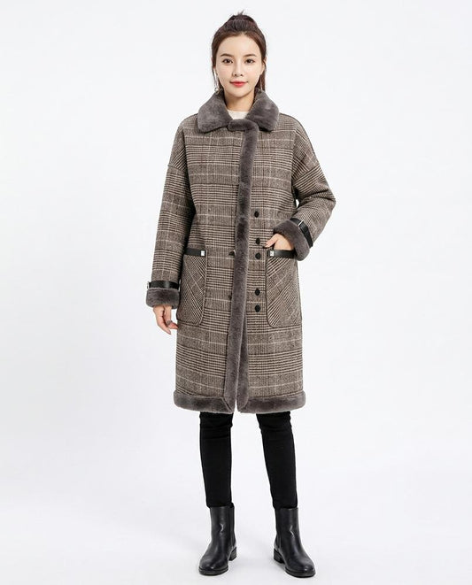 Nord Wear - Eowek | Shearling-Lined Plaid Coat Women