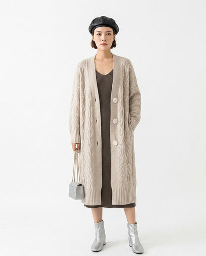 Nord Wear - Eofar | Cable-Knit Longline Knit Cardigan Women
