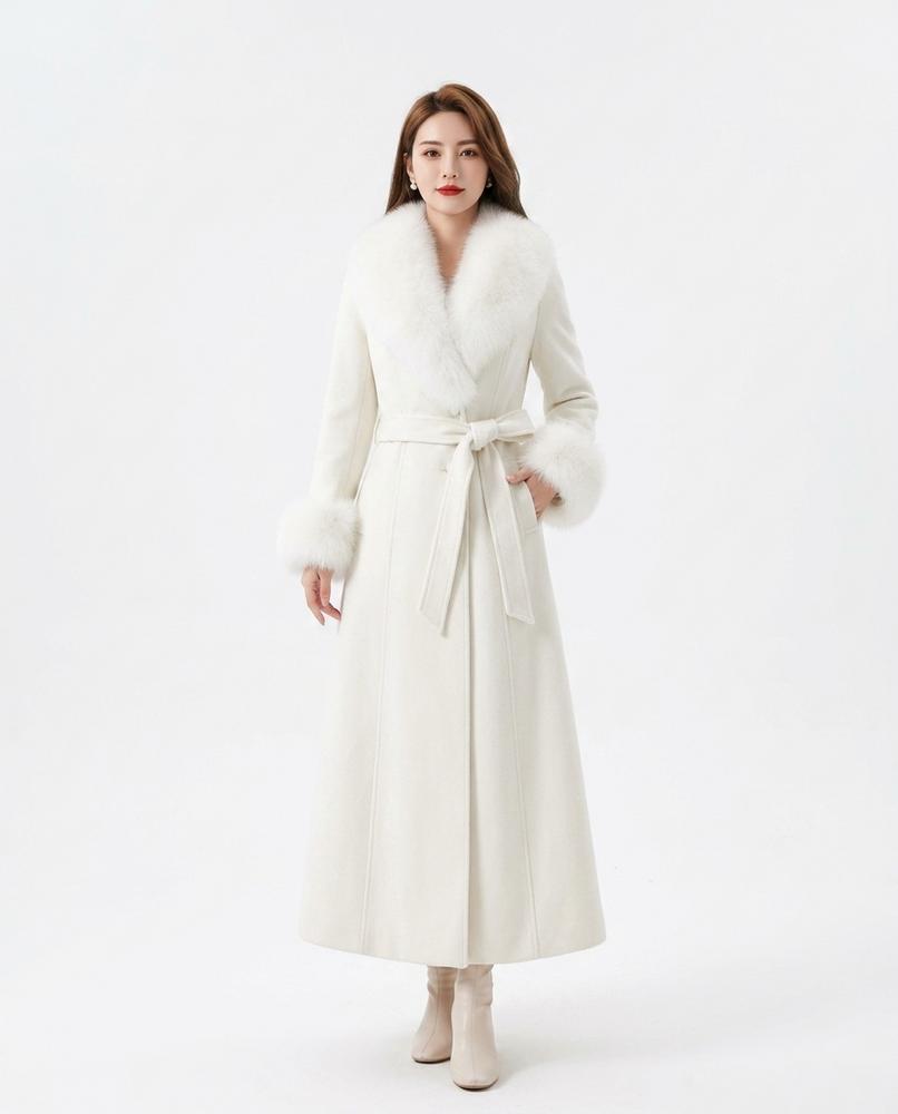 Nord Wear - Vezur | Fur-Trimmed Belted Coat Women