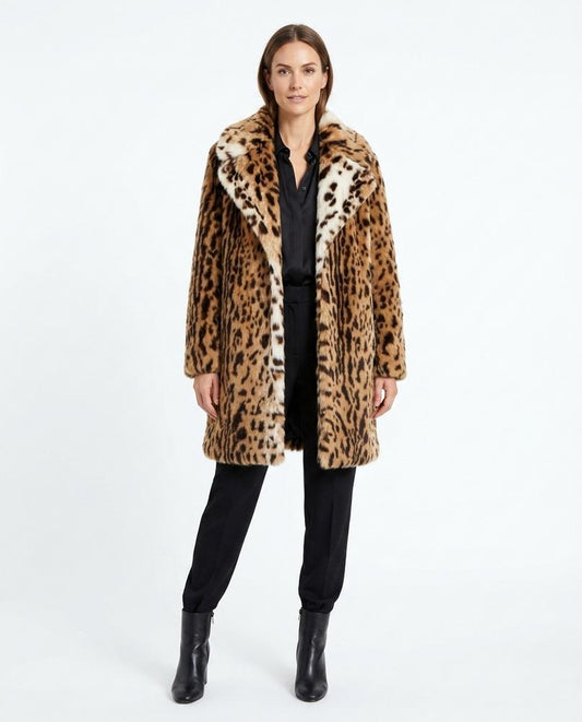 Nord Wear - Dibel | Faux-Fur Leopard-Print Coat Women