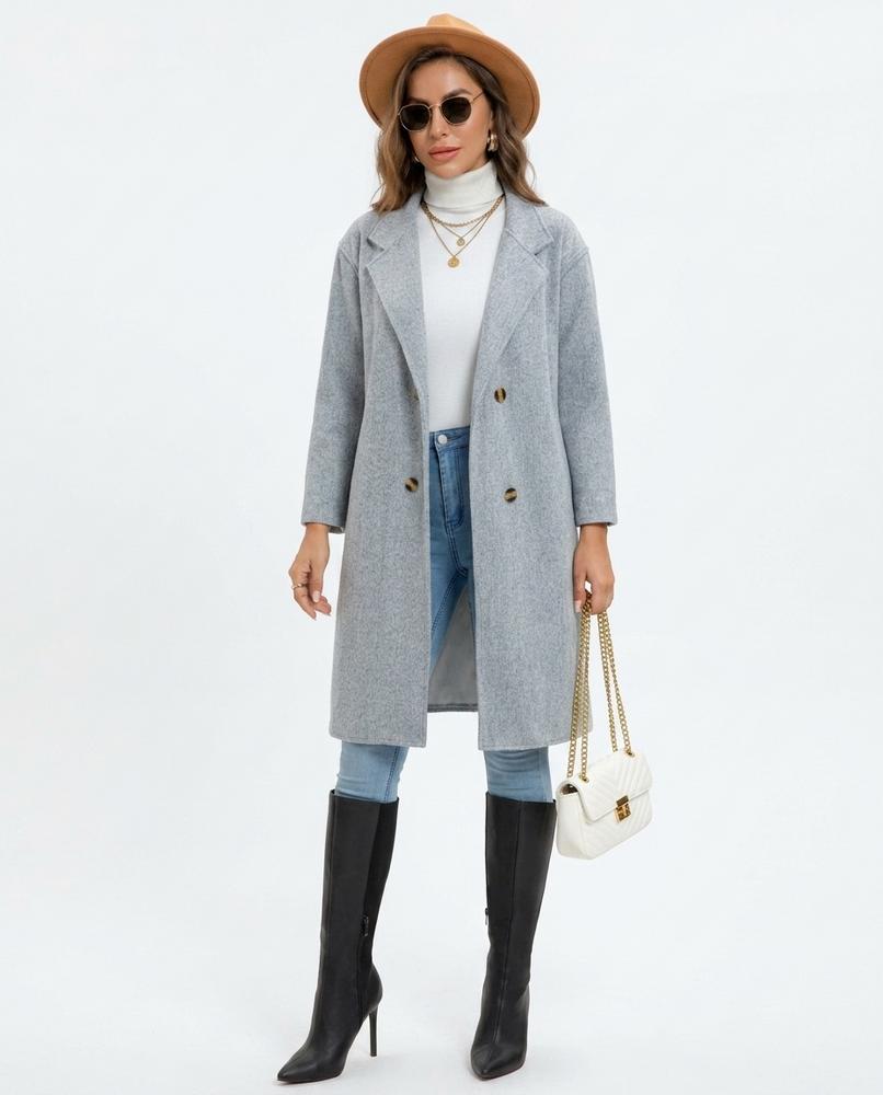 Nord Wear - Degol | Double-Breasted Heathered Coat Women