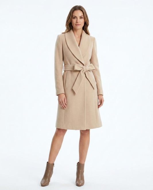 Nord Wear - Tapar | Belted Shawl Collar Coat Women