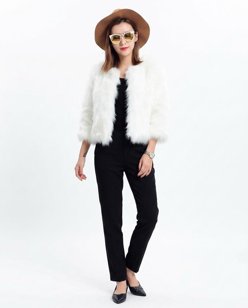 Nord Wear - Vativ | Faux Fur Collarless Jacket Women