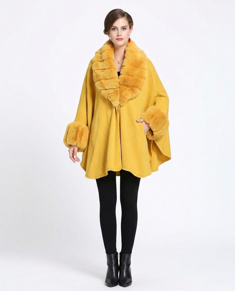 Nord Wear - Moher | Fur-Trimmed Open-Front Coat Women