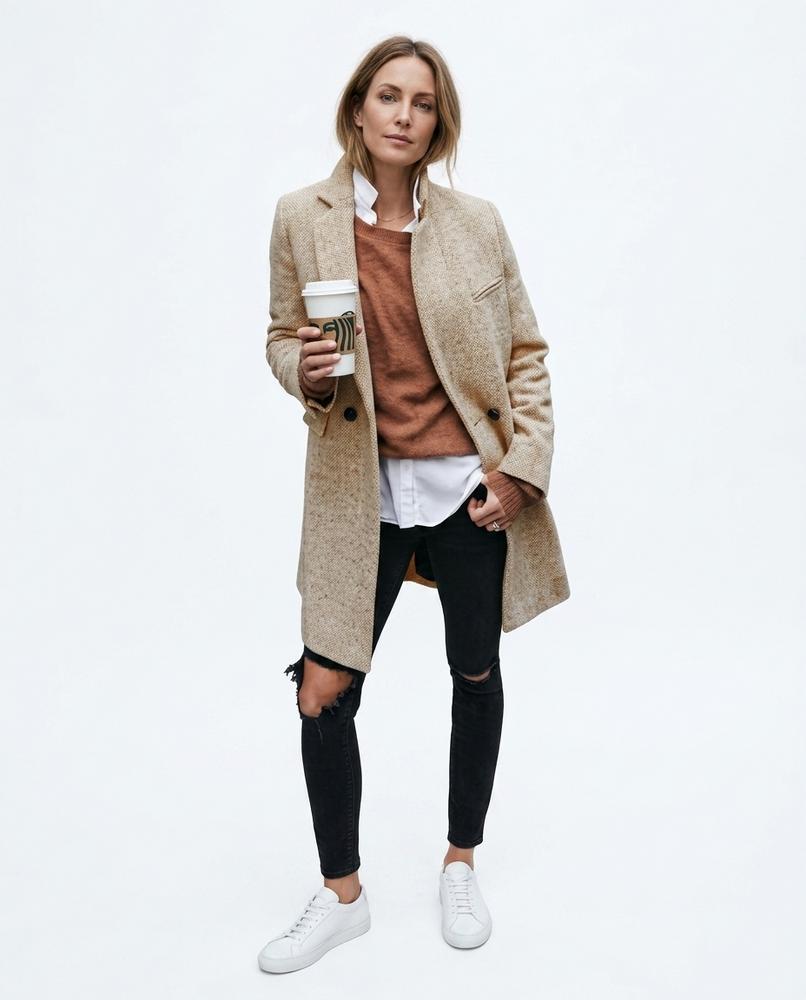 Nord Wear - Eelem | Single-Breasted Textured Coat Women