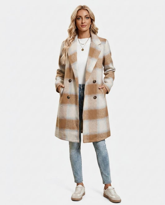 Nord Wear - Aenet | Checked Double-Breasted Coat Women