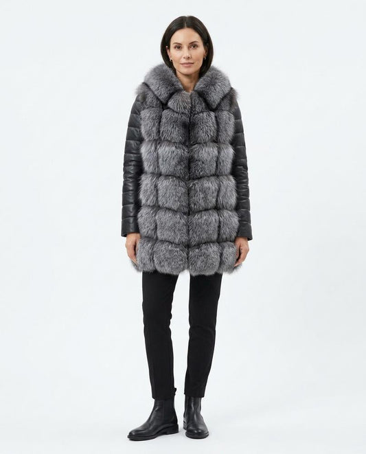 Nord Wear - Lofol | Fur-Paneled Quilted-Sleeve Coat Women