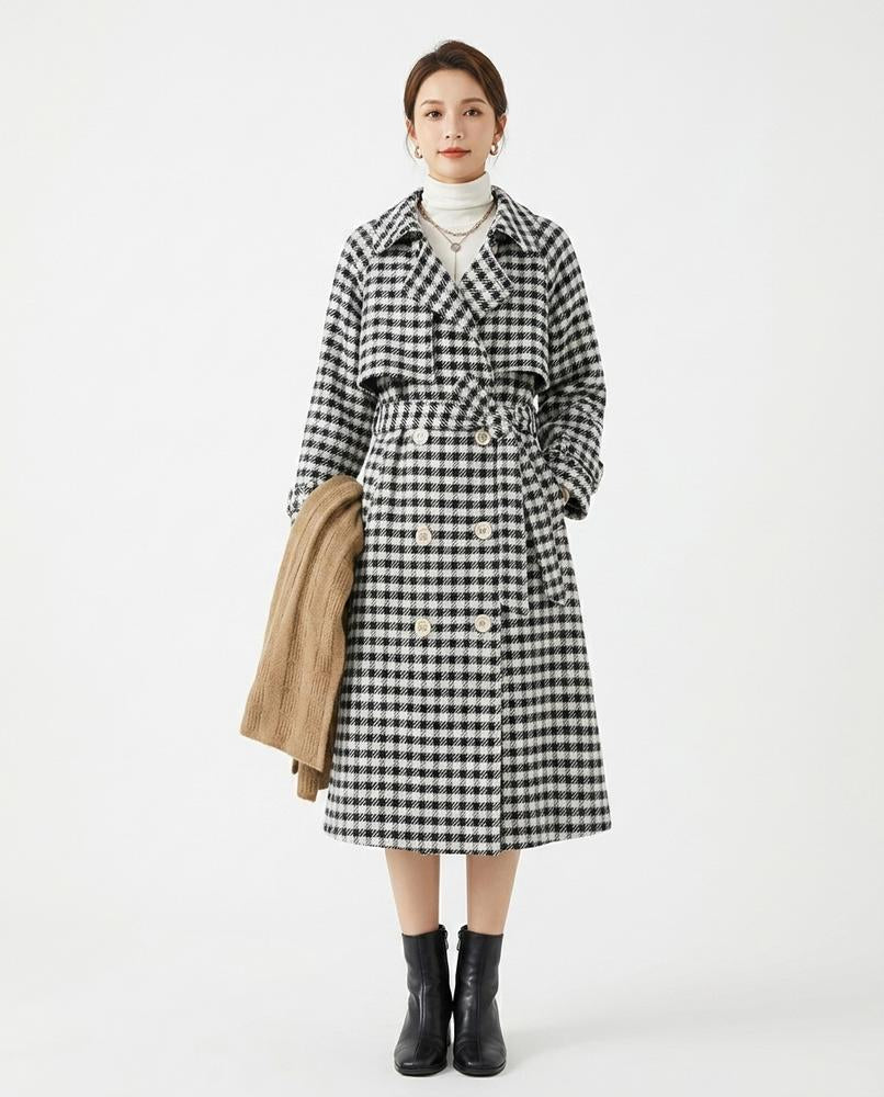 Nord Wear - Nezid | Checked Double-Breasted Coat Women