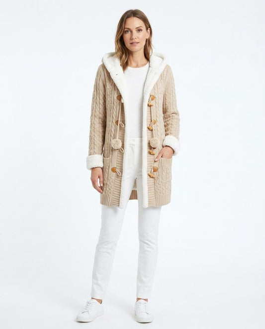 Nord Wear - Vuwok | Sherpa-Lined Cable-Knit Knit Cardigan Women