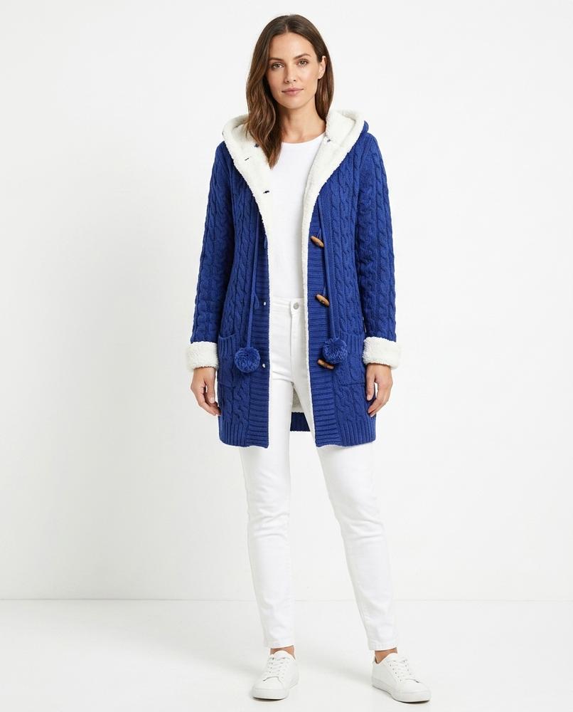 Nord Wear - Vuwok | Sherpa-Lined Cable-Knit Knit Cardigan Women