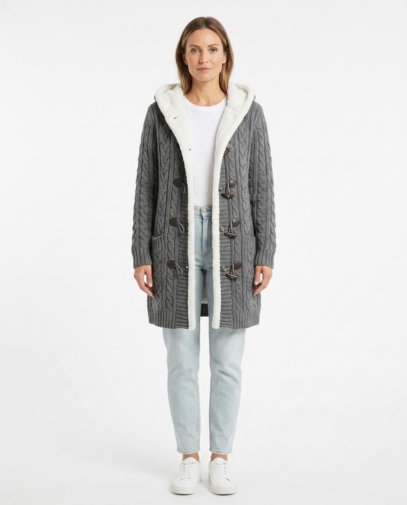 Nord Wear - Vuwok | Sherpa-Lined Cable-Knit Knit Cardigan Women