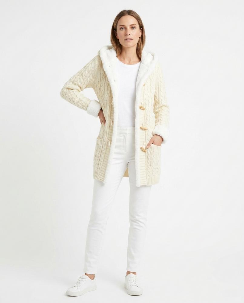 Nord Wear - Vuwok | Sherpa-Lined Cable-Knit Knit Cardigan Women