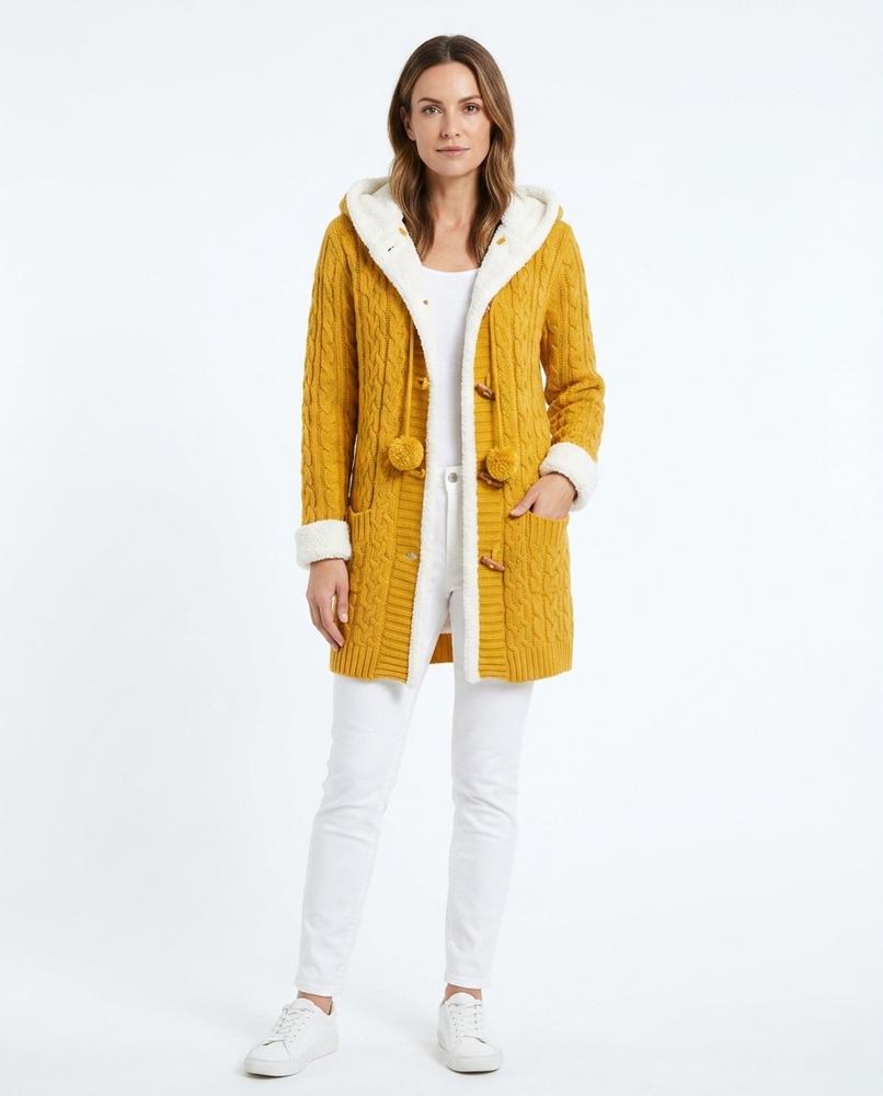 Nord Wear - Vuwok | Sherpa-Lined Cable-Knit Knit Cardigan Women