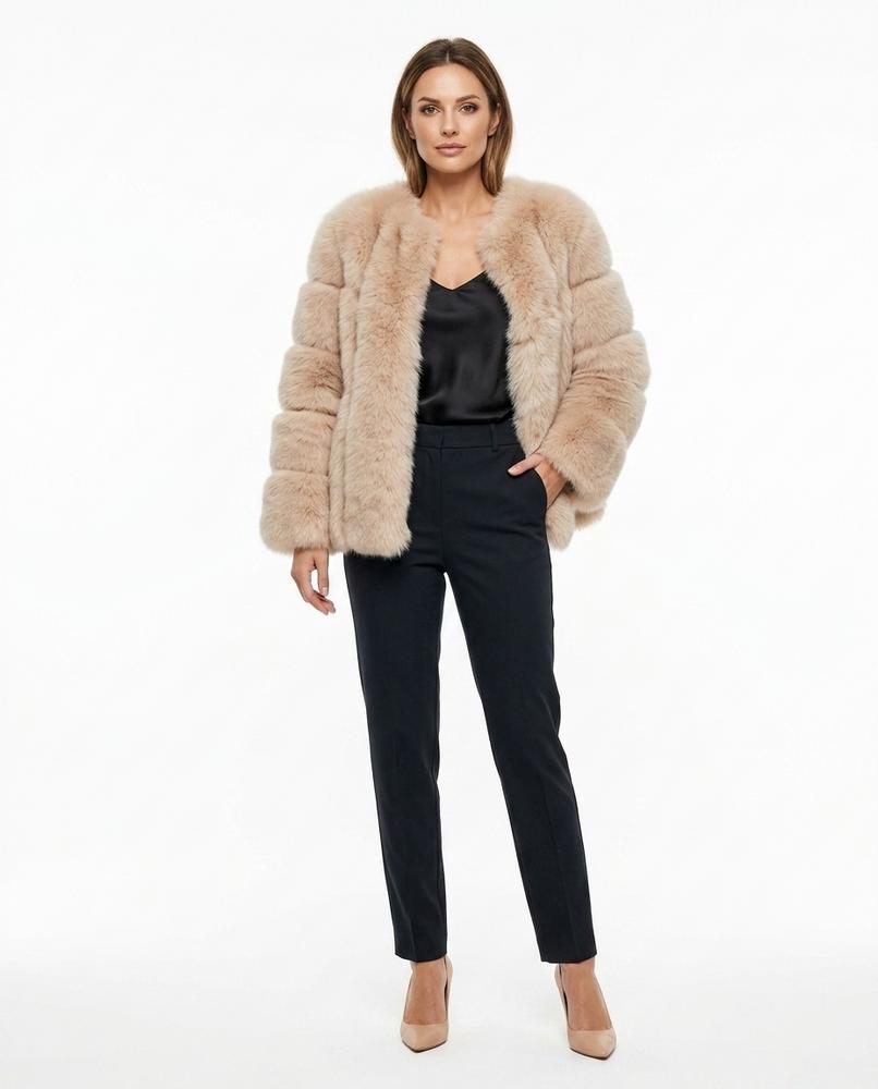 Nord Wear - Vipok | Faux Fur Collarless Jacket Women