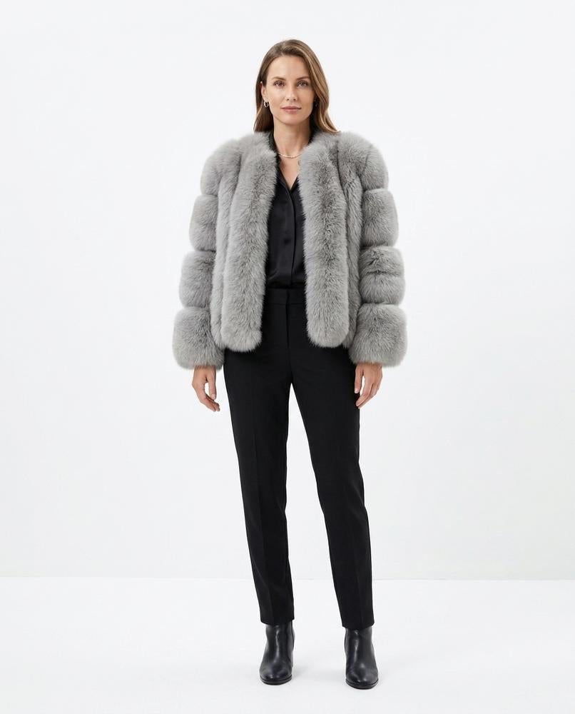 Nord Wear - Vipok | Faux Fur Collarless Jacket Women