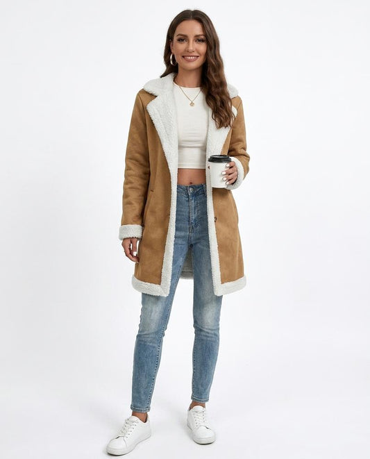 Nord Wear - Tadim | Faux Suede Sherpa-Lined Coat Women