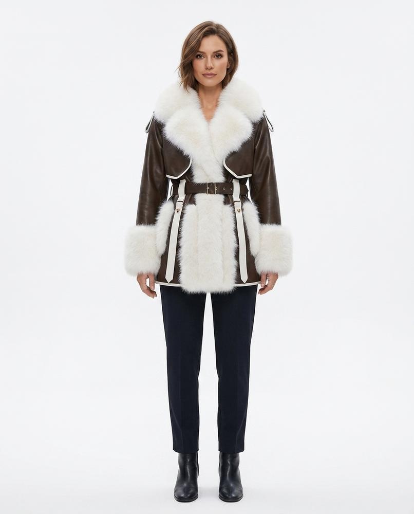 Nord Wear - Zovov | Fur-Trimmed Belted Coat Women