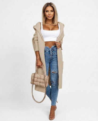 Nord Wear - Ronon | Hooded Open-Front Knit Cardigan Women