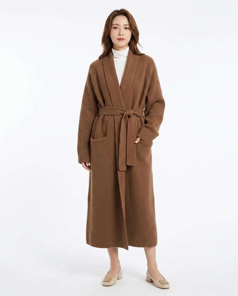 Nord Wear - Cevir | Belted Longline Knit Cardigan Women