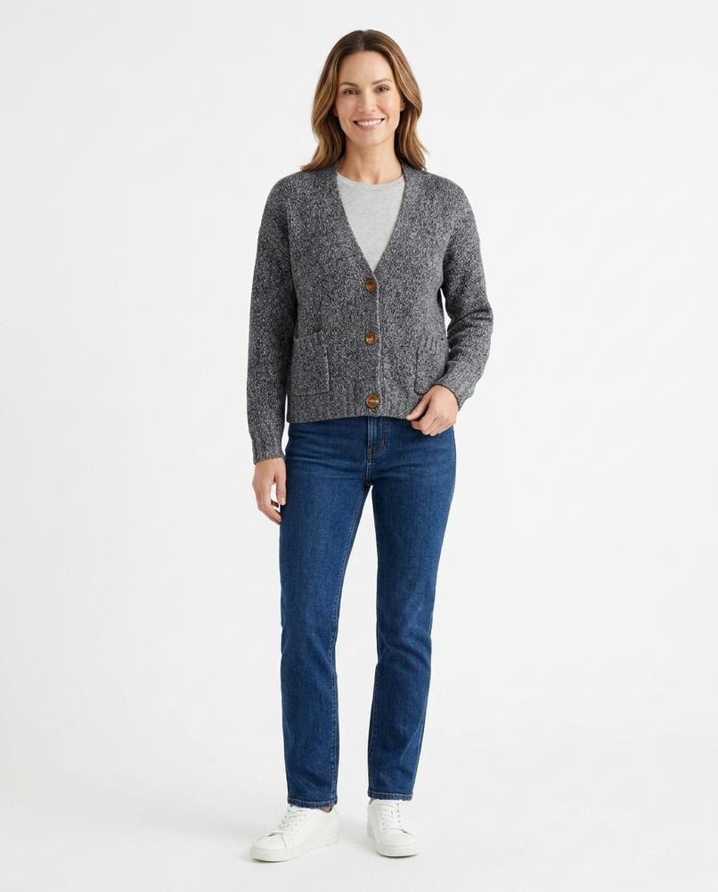 Nord Wear - Eopud | V-Neck Marled Knit Cardigan Women