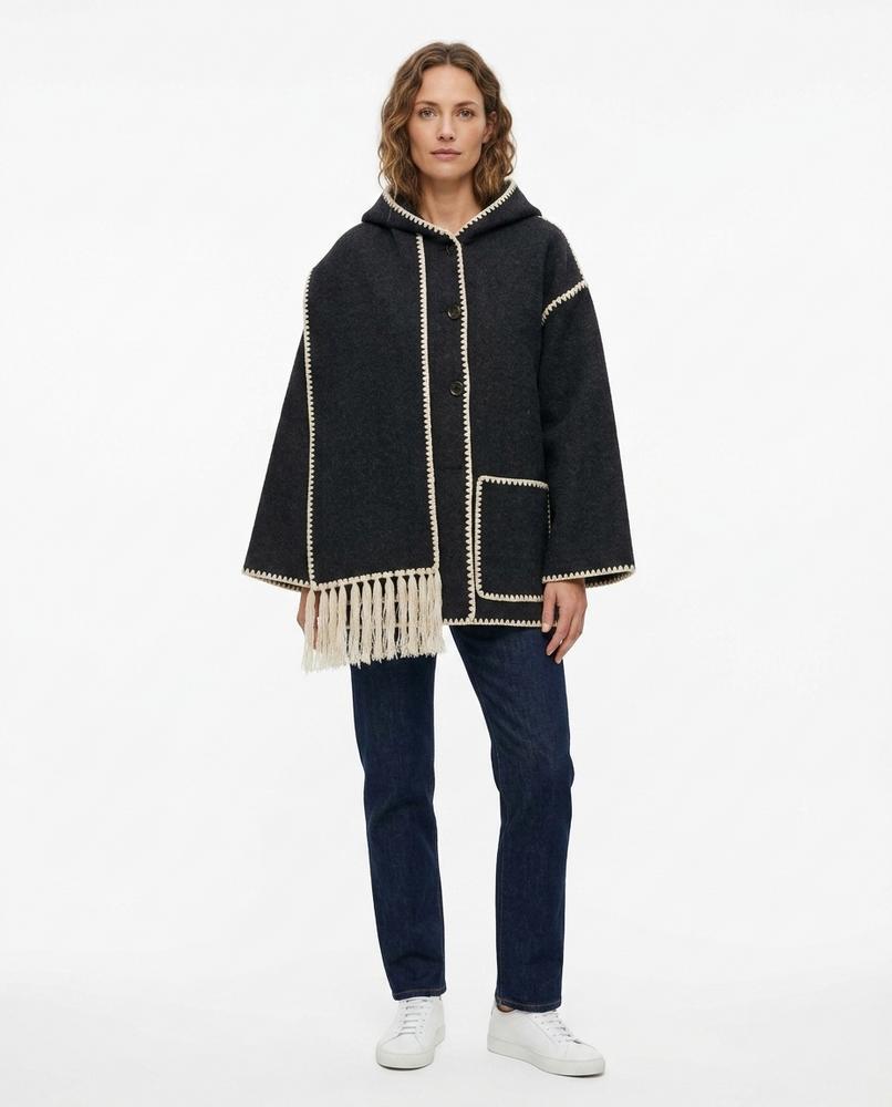 Nord Wear - Sonus | Hooded Contrast-Trim Coat Women