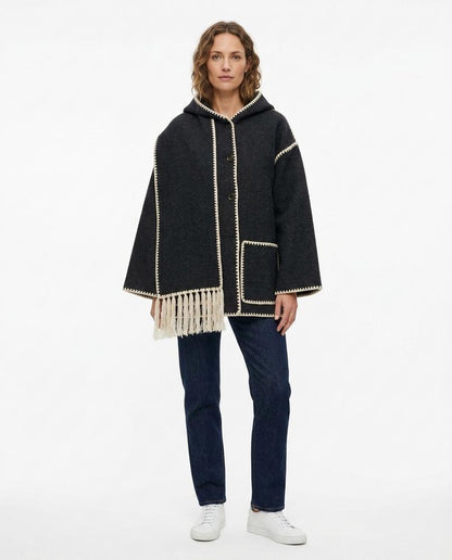 Nord Wear - Sonus | Hooded Contrast-Trim Coat Women