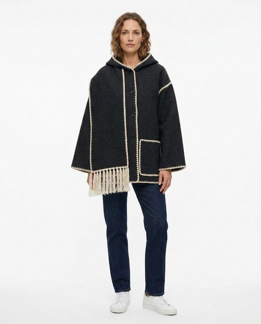 Nord Wear - Sonus | Hooded Contrast-Trim Coat Women