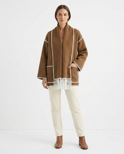 Nord Wear - Sonus | Hooded Contrast-Trim Coat Women