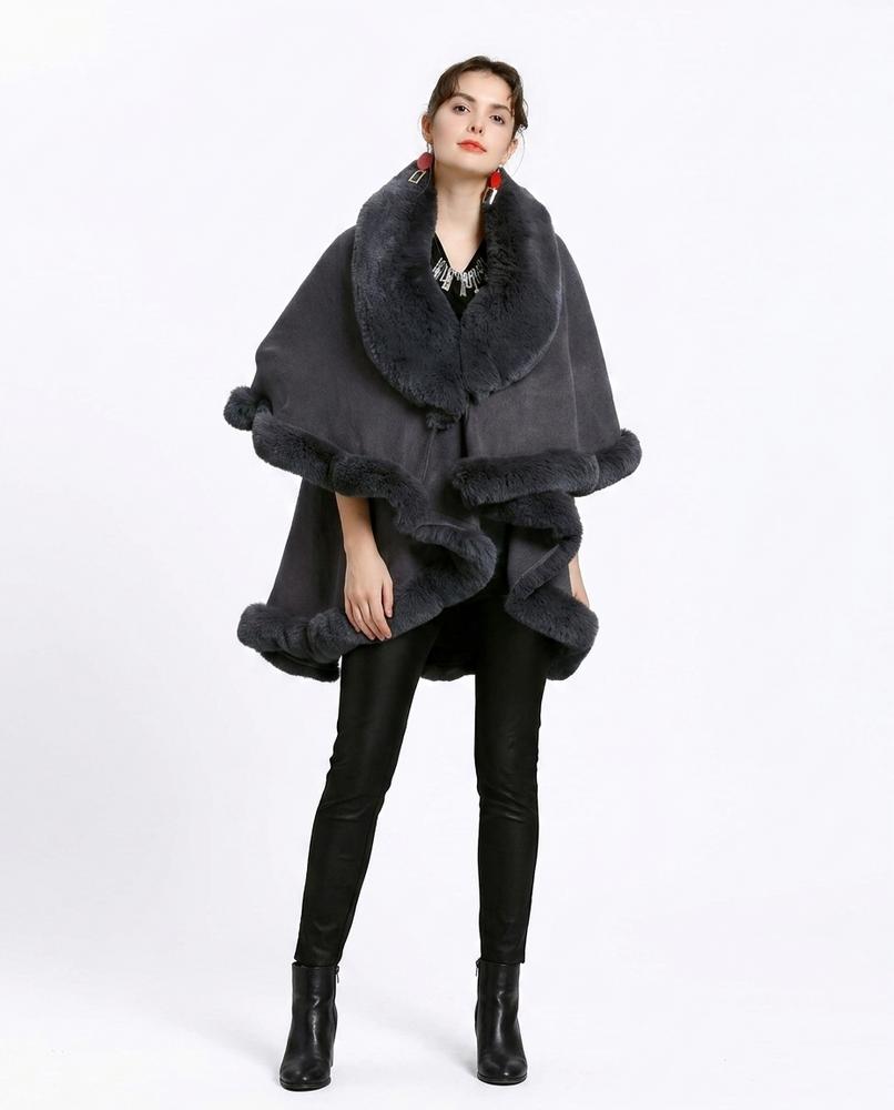 Nord Wear - Cages | Faux Fur-Trimmed Cape-Style Coat Women