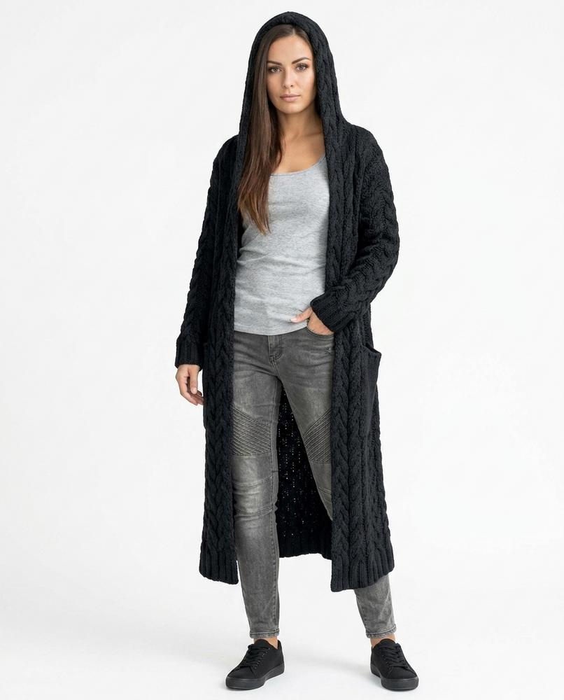 Nord Wear - Yovil | Hooded Cable-Knit Knit Cardigan Women