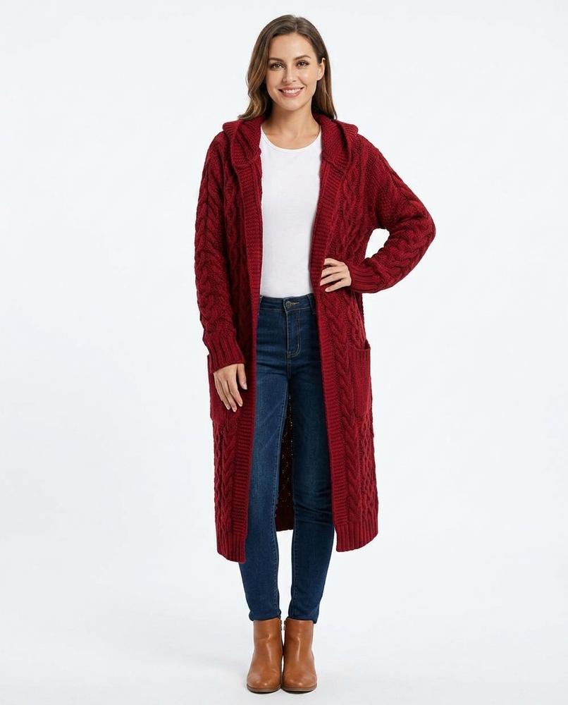 Nord Wear - Yovil | Hooded Cable-Knit Knit Cardigan Women