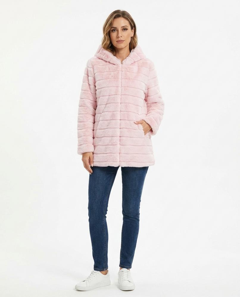 Nord Wear - Dikos | Hooded Faux Fur Coat Women