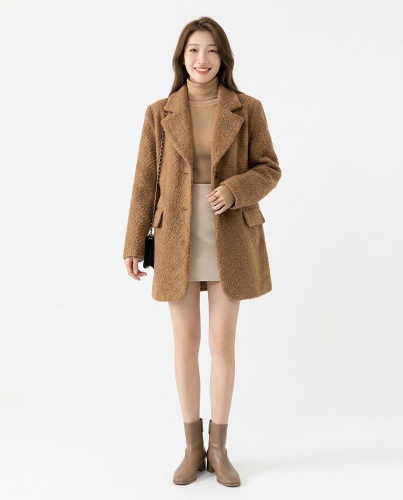 Nord Wear - Ailul | Textured Single-Breasted Coat Women