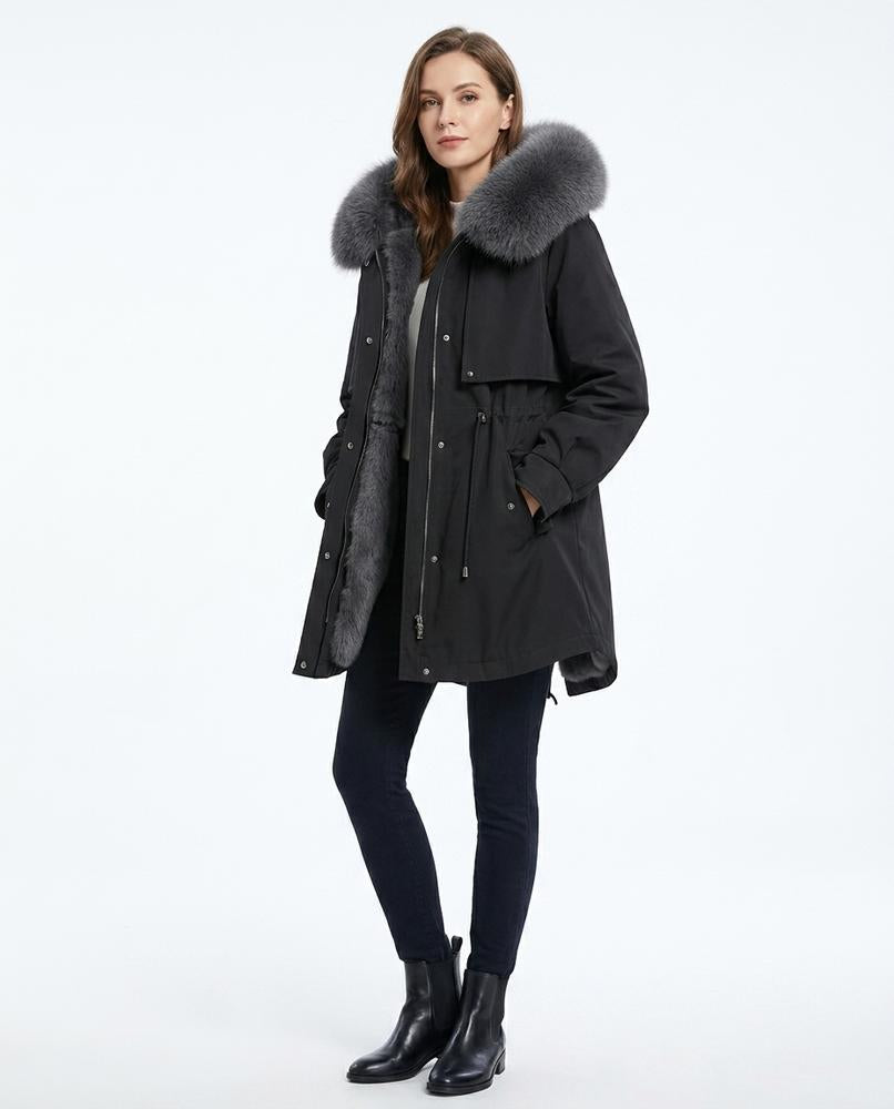 Nord Wear - Liwom | Fur-Trimmed Lined Coat Women