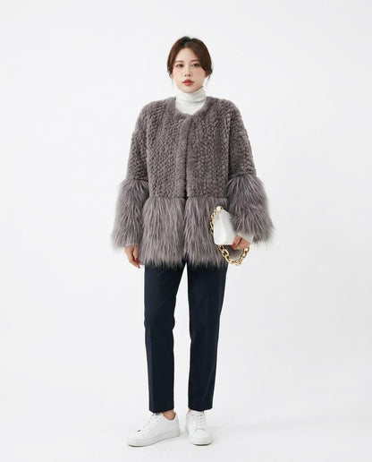 Nord Wear - Yiwel | Mixed-Texture Collarless Jacket Women