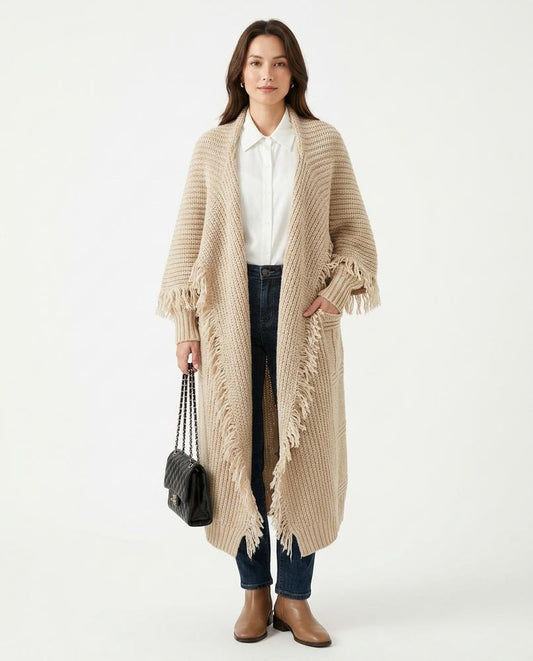 Nord Wear - Sevul | Fringed Longline Knit Cardigan Women