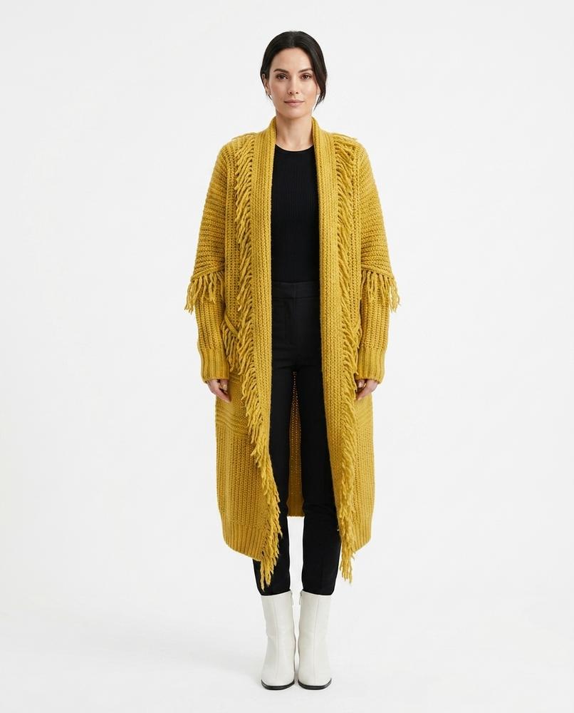 Nord Wear - Sevul | Fringed Longline Knit Cardigan Women