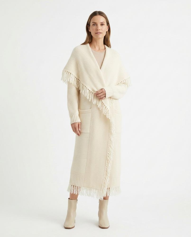Nord Wear - Sevul | Fringed Longline Knit Cardigan Women