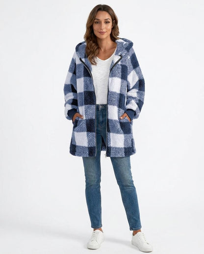 Nord Wear - Comil | Hooded Plaid Coat Women