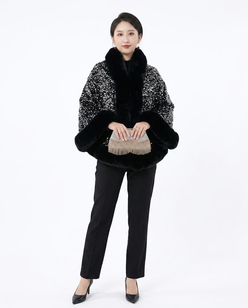 Nord Wear - Sunen | Sequined Faux Fur-Trimmed Jacket Women