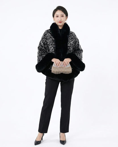 Nord Wear - Sunen | Sequined Faux Fur-Trimmed Jacket Women